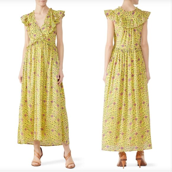 Banjanan Floral Honey Maxi Dress Medium 100% Cotton - Picture 1 of 8